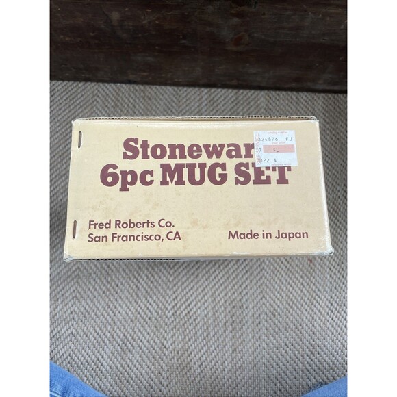 Vintage Fred Roberts Co. Country Farm Animals Stoneware Cups Mugs Set of 6 NIB - Picture 7 of 7